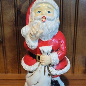 Vintage Japan 1960's Santa Figurine with Bag Christmas Holiday Decor